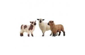 schleich 42660 Trio de moutons, dès 3 ans, FARM WORLD - figurine, 5 x 19 x 11 cm