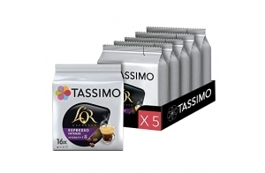 TASSIMO Café Dosettes - 80 Boissons L'Or Espresso Intense (Lot de 5 x 16 Boissons)