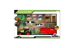 STARLUX – Coffret de Jouet de Ferme avec Ses 8 Figurines d’Animaux, Ses Box, Son Tracteur Claas Celtis 446 et Ses Autres Accessoires – Jouet Enfant 3 Ans et Plus - 802021