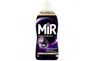 Mir - Lessive Liquide - Lessive Black - Main & Machine - Raviveur - Formule Unique 3en1 - Couleurs - Fibres - Fraîcheur - Nettoie avec Soin - Anti-Bouloche - Pour tous les Textiles Foncés - 13 Lavages