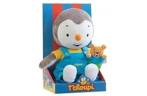 JEMINI | Peluche T'CHOUPI avec Ourson | 30cm | Finition Douce | Licence Officielle | Jouet D'Éveil Premier Age | Doudou Bébé Enfant | Lavable en Machine | Idée Cadeau Enfant Dès la Naissance | 021693