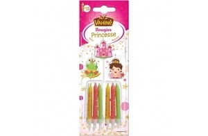 VAHINE - Bougies d'Anniversaire Princesse 28 g (15 bougies)