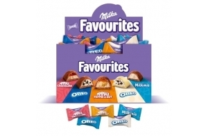 MILKA Favourites - Assortiment de Chocolats 108 Chocolats Individuels - 5 Recettes : MMMAX Cheesecake, Oreo Lait, MMMAX Caramel et Noisette, Oreo blanc, Milkinis - A Offrir ou Partager - Boîte de 1 kg