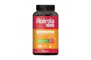 Vitavea - Gummies Vitamine C Acérola 1000 - Acérola 1000 mg - Fatigue - Tonus et Défenses naturelles - 30 gummies - Cure de 30 jours - Vegan - Fabriqué en Europe