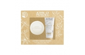 JEANNE EN PROVENCE - Coffret Cadeau pour Femme - Jasmin Secret - Savon solide 100 gr + crème mains 75 ml - 95 % d'Ingrédients d'Origine Naturelle - Fabriqué en Provence