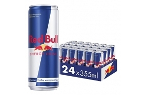 Red Bull, Boisson énergisante, 355ml (lot de 24 canettes)