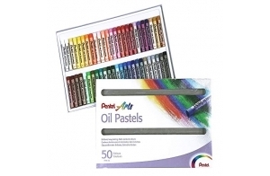 Pentel PHN Pastels à l'huile Boîte de 50 couleurs