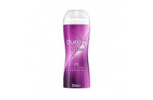 Durex - Gel De Massage Lubrifiant Douceur À Base D'Eau - 2 en 1 - Aux Extraits d'Aloe Vera - 200 ml