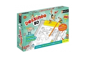 Nathan - Dessinéo BD, Tablette Dessin Enfant, Tablette Lumineuse pour Créer Ses BD, Loisir Créatif Enfant, Apprendre à Dessiner, Méthode Pas à Pas, 92 modèles et Guide d'Utilisation, À Partir de 7 Ans