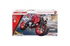 MECCANO - DUCATI MONSTER 1200s - Superbe Réplique Moto Ducati Monster - Coffret Inventions Avec 292 Pièces Et 2 outils - Jeu de Construction - 6027038 - Jouet Enfant 10 Ans et +