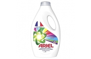 Ariel Lessive Liquide, 120 Lavages (5x24), Couleur, Élimine Les Taches Incrustées, Même Après 7 Jours, Impeccable Même En Cycle Court Et À Froid, Fabriqué En France