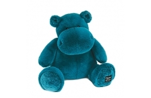 Histoire d'Ours - Peluche Hippopotame - Hip'Pop - Bleu - 40 Cm - Grande Peluche Douce et Mignonne pour les Calins - Idée Cadeau de Naissance et Anniversaire pour Enfants - L'HIPPO - HO3108