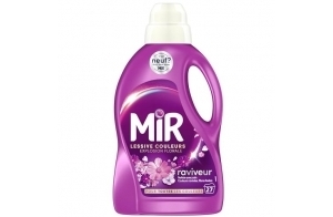 Mir - Lessive Liquide Couleurs - Explosion Florale -Main & Machine - Raviveur - Formule 3en1 - Couleurs - Fibres - Fraîcheur - Nettoie avec Soin - Anti-Bouloche - Pour Toutes les Couleurs - 27 Lavages