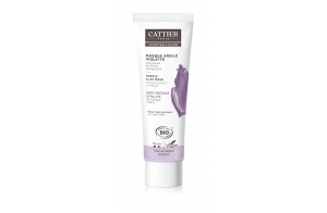 Cattier - Masque Argile Violette - Tous Types de Peaux - 100ml, Détoxifiant