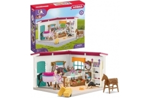 schleich 42568 HORSE CLUB - Boutique d'équitation pour chevaux schleich, Coffret schleich avec 67 éléments inclus dont 1 cheval schleich, coffret figurines pour enfants de 5 ans et plus