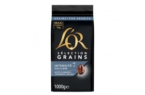 L'OR, 1kg Café en Grains Sélection, 100% Arabica, Intensité 7, 1kg