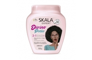 SKALA - Crème/Masque Revitalisant Divino Potao 2 en 1-100% Végétalien - Cheveux en Transition, Bouclés ou Afro - Après-Shampooing, Masque ou Co-Wash - 1 kg, Blanche