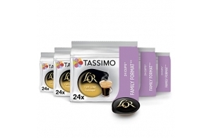 Tassimo, Format Familial, 120 Dosettes Café Long Classique L'OR, Compatibles avec les machines TASSIMO, 120 Cafés, Équilibré et Aromatique, 5 packs de 24 dosettes