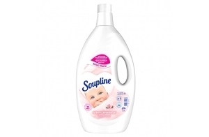 SOUPLINE - Adoucissant Dilué Soupline Hypoallergénique - Formule Active à Froid - 92 % d'Ingrédients d'Origine Naturelle - Bouteille de 2,85 L