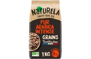 NATURELA - Café Grains Bio - Café Grains Pur Arabica Intense - Torréfaction Lente - Fabriqué en France - 1 kg