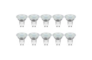Lepro Ampoule LED GU10, Blanc Froid 5000K, 325lm, 4W Équivaut à 50W Ampoule Halogène, 110° Larges Faisceaux, Ampoules Spot GU10 Non-dimmable, Lot de 10