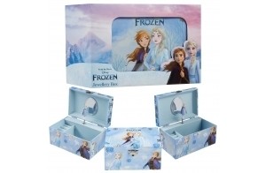 Disney Encanto Boite à Bijoux Musicale Fille la Reine des Neiges Ariel Mirabel, (Bleu Frozen)