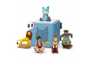 tonies Coffret Mes Premiers Héros Disney Bleu avec 1 Figurine Créatif, boîte à Histoire et Musique pour Enfant 3 à 7 Ans, conteur d'histoire Robuste & Facile à Utiliser avec 4 Figurines Disney