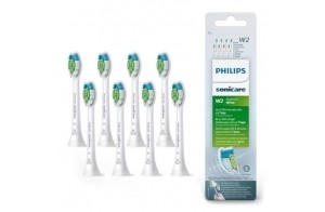 Philips Sonicare Lot de 8 têtes de brosses à dents électriques soniques W2 Optimal White pour des dents plus blanches, Blanc (Modèle HX6068/12)