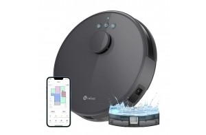 Lefant Robot Aspirateur Laveur 2 en 1 4000Pa,Navigation LiDAR, Cartographie Multi-étage,Zones Virtuelles, Connecté par Alexa/APP/WiFi,Idéal pour Poils d'animaux Tapis Sols Durs,M1 Gris