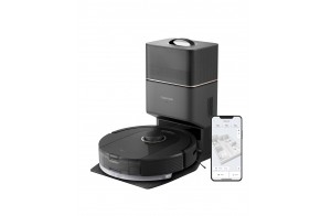 roborock Q5 Pro+ Aspirateur Robot AVCE Base, DuoRoller, Vidage Automatique, 5500Pa, 2.5L Sac à poussière, 180ml Réservoir, Robot Aspirateur sans Fil, Navigation LiDAR PreciSense, App/Alexa Noir