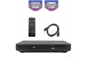 KCR Lecteur pour TV, DVD/CD/MP3/ avec Port USB, Sortie HDMI et AV (câble HDMI et AV Inclus), télécommande