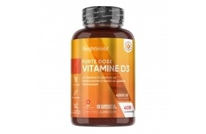 Vitamine D3 4000 ui - 400 Micro Comprimés Pour 1 An - Vitamine D3 Pour Immunité, les Os, Dents, Muscles, Forte Absorption Calcium - Vit D Cholécalciférol, Végétarien - 1 Comprimé Tous Les 2 Jours