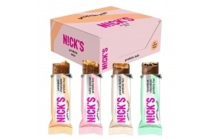 NICKS Coffret Barre Proteinée Keto Chocolat Sans Sucre Ajouté, Sans Gluten, Sans Huile de Palme | 4g Net carbs, 15g Protéines, 5g Collagène, Lowcarb (9 Barres x 50g - Protein bar Mix)