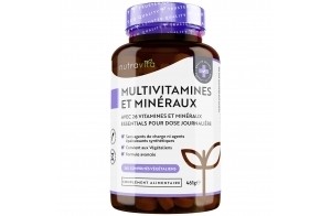 Multivitamines et Minéraux - 365 Comprimés (12 Mois) 26 Nutriments dont Zinc Fer Selenium Vitamine C A B D3 E K - Vitamines, Minéraux et Compléments Vegan Haute Absorption - Nutravita