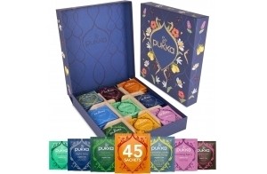 Pukka coffret Sélection, Idée Cadeau Femme et Homme, Coffret Cadeau Tisanes, Coffret Cadeau Thé 100% Bio Saint Valentin, Anniversaire, 9 Saveurs, Matcha, Gingembre, Fenouil, Camomille etc,45 Sachets