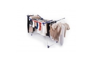 Leifheit séchoir sur pied Pegasus 200 Solid Deluxe Mobile, étendoir à linge pliable pour extérieur & intérieur, séchoir à linge 20 m avec cintres