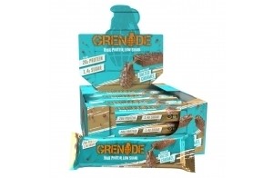 Grenade Barre Hyperprotéinée à Faible Teneur en Glucides - Chocolate Chip Salted Caramel, 12 x 60 g