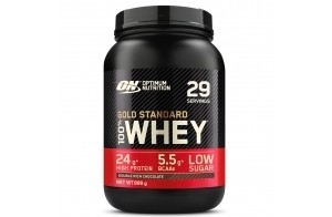 Optimum Nutrition Gold Standard 100% Whey, Poudre de Protéines pour Construction et Récupération Musculaire, avec Glutamine et Acides Aminés BCAA Naturels, Double Chocolat, 29 Portions, 899 g