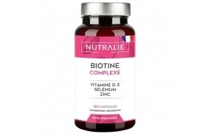 Biotine Pousse Cheveux 10.000mg - Très Rapide - GAGNANT 2022 Zinc + Selenium Vit D E - Ongles Peau - Femme Homme - Complément Alimentaire de Vitamine B8-120 Gélules Nutralie