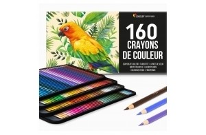 Zenacolor - 160 Crayon de Couleurs Professionnel, avec Boîte de Rangement - Set de 160 Couleurs Uniques - Dessin, Esquisse, Coloration - Crayons de Couleur pour Adultes et Enfants