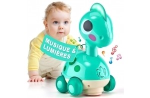 Jouet pour Bébé 1 an Dinosaure Jouet d'Activité et Rampant pour Enfant 1 2 3 Ans Jouet Montessori avec Musique et Lumières pour Bébé 12 18 Mois Garçon Fille Jouet Multifonction pour Enfant 1 an