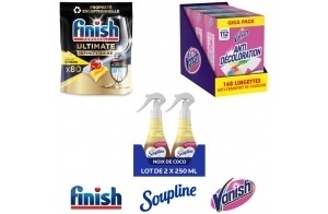 Finish, Soupline, Vanish: une sélection de produits d'entretien