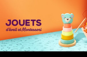 Jouets d'éveil, de construction, d'imitation et d'apprentissage